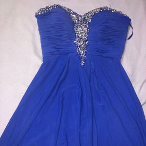 Blue sparkle semi formal dress
